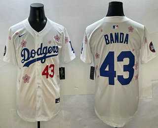 Men's Los Angeles Dodgers #43 Anthony Banda White 2025 Tokyo Series Limited Jersey,We sell and wholesale Men's Los Angeles Dodgers #43 Anthony Banda White 2025 Tokyo Series Limited Jersey on line form chian!